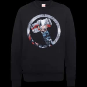 Marvel Avengers Assemble Thor Montage Sweatshirt - Black