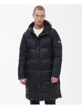 Barbour International Hoxton Hooded Padded Parka - Black Size M Men
