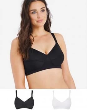 Playtex 2Pack Black/White Comfort Bras