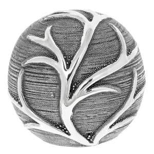 Leaf Decor Ball Gunmetal Ornament
