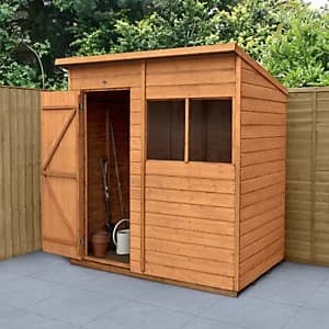 Forest Garden 6 x 4ft Shiplap Pent Dip Treated Shed with Assembly