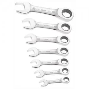 Expert by Facom 7 Piece Midget Ratchet Combination Spanner Set