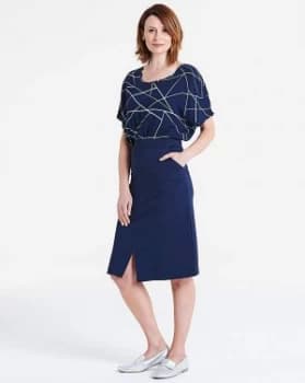 I Scenery Split Front Midi Skirt
