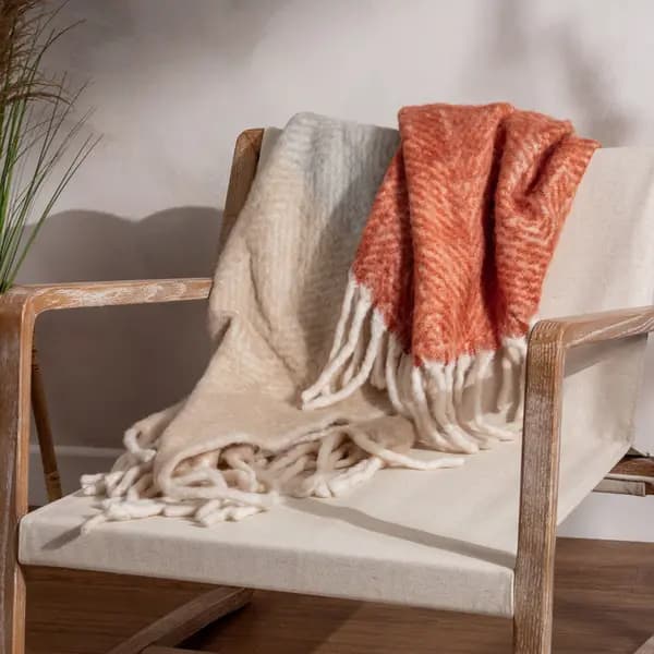 Rawton Ombre Throw Brick/Flint