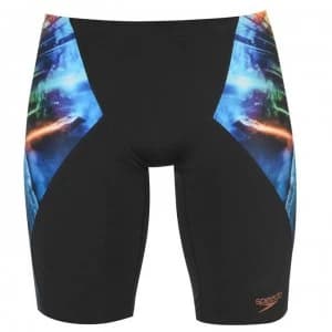 Speedo Dig V Jammer Shorts Mens - Black/Turquoise
