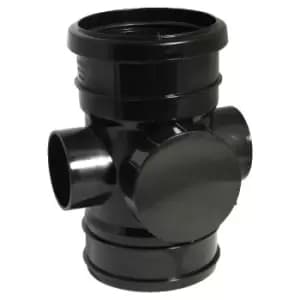 Floplast Ring Seal Soil Black Soil Access Pipe, (Dia)110mm