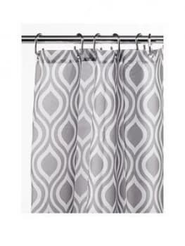 Croydex Grey Medallion Shower Curtain