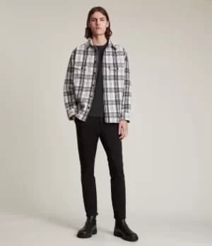 AllSaints Mens Park Skinny Chinos, Black, Size: 30