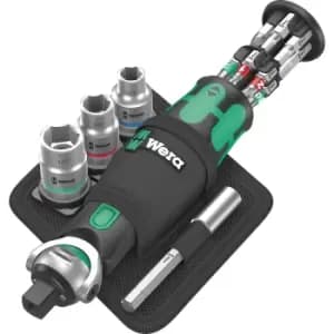 Wera 8009 Zyklop Pocket Set Imperial 2 Ratchet, Socket and Bit Set Combination