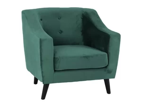 Seconique Ashley Green Velvet Arm Chair