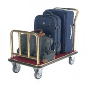 Slingsby Luggage Trolley Platform Brass 331824