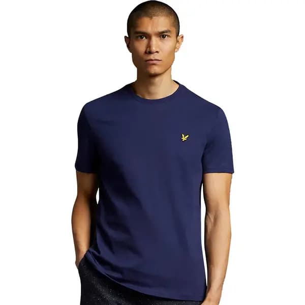 Lyle & Scott Mens Plain Regular Fit Cotton T Shirt S - Chest 36-38' (91-96cm) NAVY LYL114-Z99-S