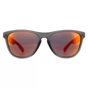 Rectangle Grey Red Red Mirror Polarized Sunglasses