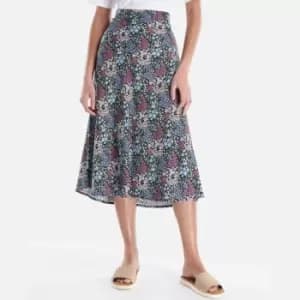 Barbour Willowherb Floral-Print Lyocell Midi Skirt - UK 10