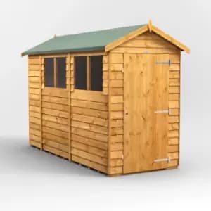 10x4 Power Overlap Apex Garden Shed