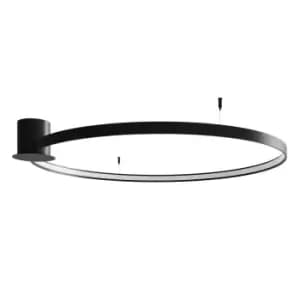 Rio Integrated LED LED Semi Flush Light, Black, 4000K, 7820lm