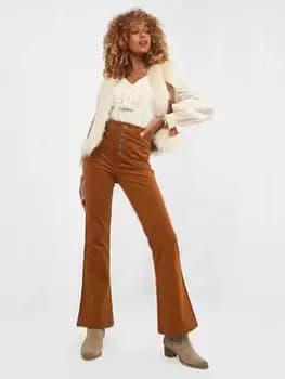 Joe Browns Retro Cord Flare - Tan, Size 14, Women