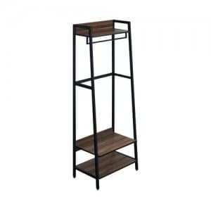 SOHO Coat Stand H1690 with Rail 3 Shelves WalnutBrown Metal SOHOBOOK2