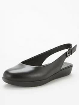 Fitflop Sarita Slingback Leather Ballerina - Black