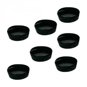 Office Round Plastic Covered Magnets 20mm Black Pack 10 938675