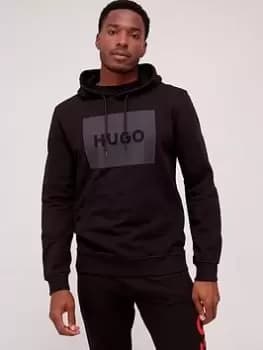 HUGO Duratschi Logo Overhead Hoodie - Black Size M Men