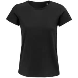 SOLS Womens/Ladies Crusader Organic T-Shirt (3XL) (Deep Black)