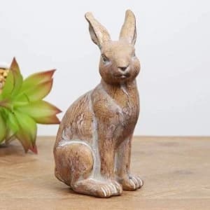 Carved Sandstone Effect Sitting Rabbit Ornament