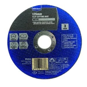 Wickes Metal Flat Cutting Disc 125mm Pack of 3