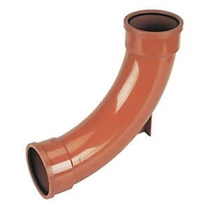 FloPlast D571 Underground Drainage 87.5 Deg Double Socket Rest Bend - Terracotta 110mm