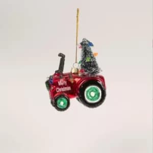 Festive Tractor Bauble