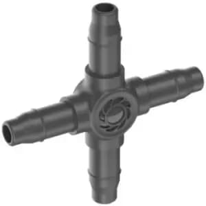 Gardena MICRO DRIP 4 Way Pipe Coupling (New) 3/16" / 4.6mm Pack of 10