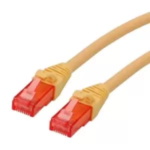 Roline Yellow Cat6 Cable, U/UTP, Male RJ45, Terminated, 1m