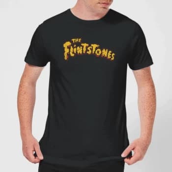 The Flintstones Logo Mens T-Shirt - Black - XS - Black