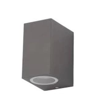 Zinc FLEET Square Outdoor Up and Down Wall Light Anthracite