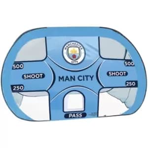 Manchester City FC Crest Pop Up Football Goal (One Size) (Blue/Black)