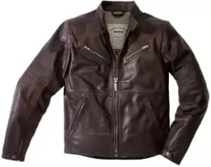 Spidi Garage Motorcycle Leather Jacket, brown, Size 48, brown, Size 48