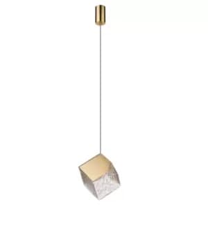 Priscila Integrated LED Pendant Ceiling Light Golden, Textured G9
