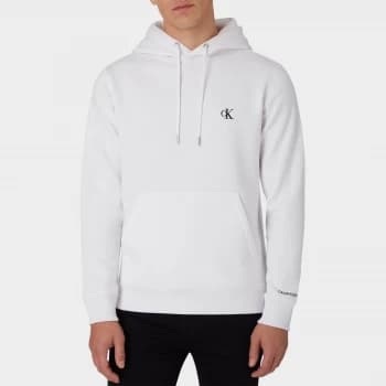 CK Jeans Mens Essential Regular Hoodie - Bright White - M