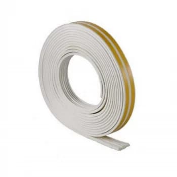 Stormguard E Profile Self-Adhesive Rubber Draught Excluder - White 10M