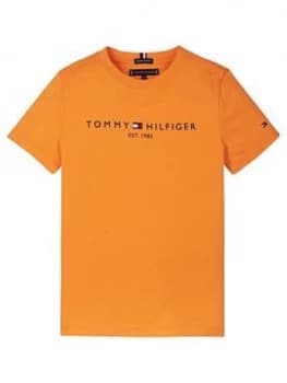 Tommy Hilfiger Boys Short Sleeve Essential Logo T-Shirt - Orange