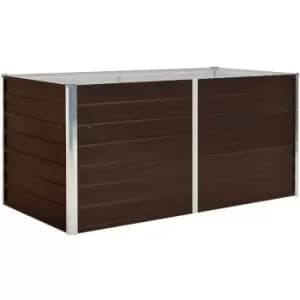 Raised Garden Bed Brown 160x80x77cm Galvanised Steel vidaXL - Brown
