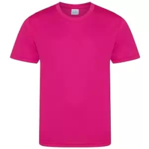 AWDis Childrens/Kids Cool Smooth T-Shirt (3/4 Years) (Hot Pink)