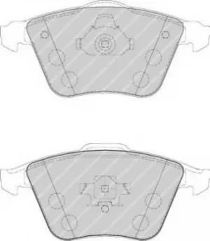 Ferodo FDB1706 Brake Pad Set Front Axle Premier Car