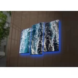 3PATDACT-27 Multicolor Decorative LED Lighted Canvas Painting (3 Pieces)