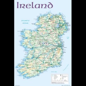 Ireland Map 2012 Maxi Poster