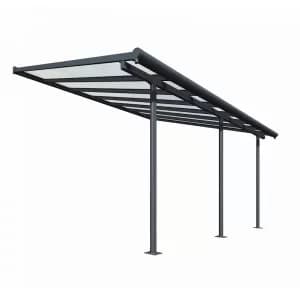 Palram Sierra Patio Cover 3m x 9.15m - Grey Clear