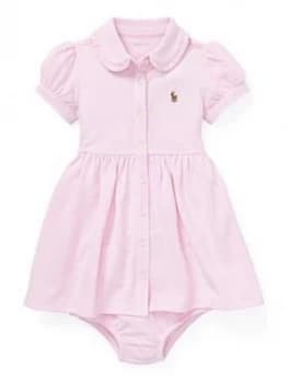 Ralph Lauren Baby Girls Oxford Shirt Dress - Pink