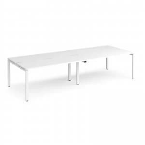 Adapt II Double Back to Back Desk s 2800mm x 1200mm - White Frame whit