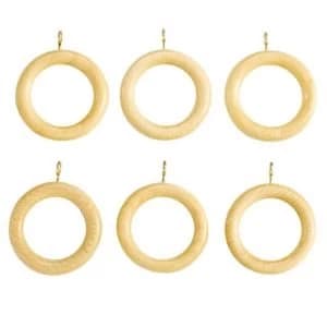 Colours Modern Pine Effect Wood Curtain Ring Dia28mm