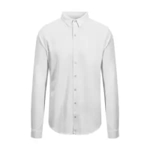 AWDis So Denim Mens Oscar Knitted Long Sleeve Shirt (L) (White)
